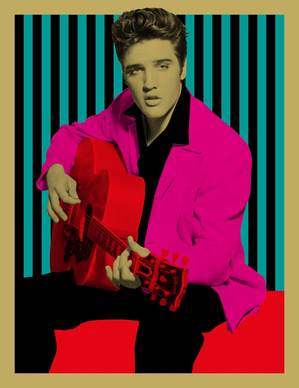 1956: Rock and roll singer Elvis Presley Screen print #1/75